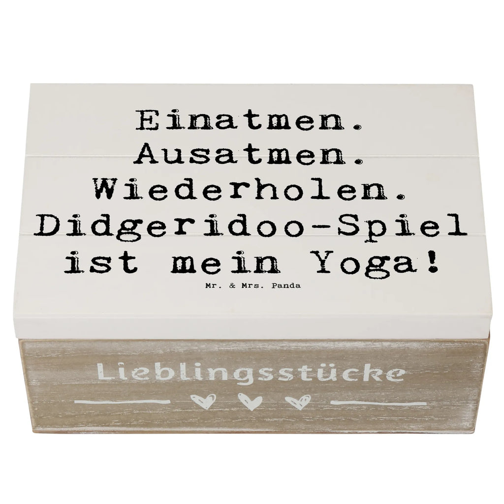 Holzkiste Spruch Didgeridoo Yoga Holzkiste, Kiste, Schatzkiste, Truhe, Schatulle, XXL, Erinnerungsbox, Erinnerungskiste, Dekokiste, Aufbewahrungsbox, Geschenkbox, Geschenkdose, Instrumente, Geschenke Musiker, Musikliebhaber