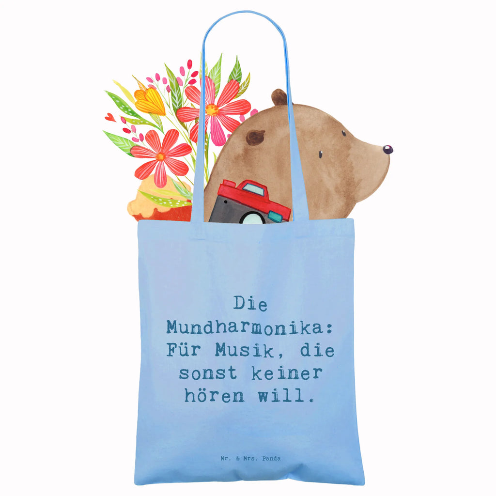 Tragetasche Die Mundharmonika: Für Musik, die sonst keiner hören will. Beuteltasche, Beutel, Einkaufstasche, Jutebeutel, Stoffbeutel, Tasche, Shopper, Umhängetasche, Strandtasche, Schultertasche, Stofftasche, Tragetasche, Badetasche, Jutetasche, Einkaufstüte, Laptoptasche, Instrumente, Geschenke Musiker, Musikliebhaber