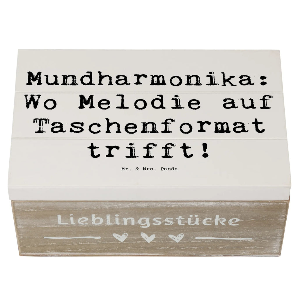 Holzkiste Spruch Mundharmonika: Wo Melodie auf Taschenformat trifft! Holzkiste, Kiste, Schatzkiste, Truhe, Schatulle, XXL, Erinnerungsbox, Erinnerungskiste, Dekokiste, Aufbewahrungsbox, Geschenkbox, Geschenkdose, Instrumente, Geschenke Musiker, Musikliebhaber