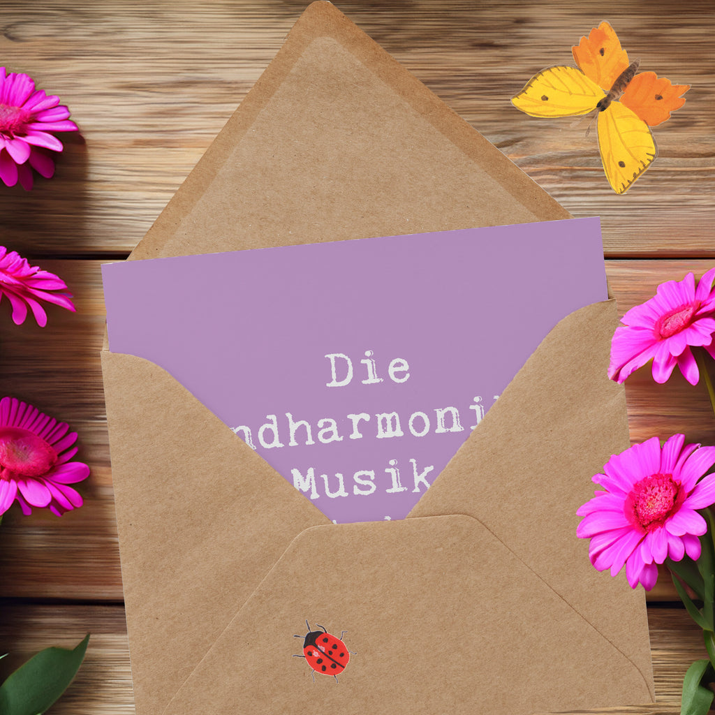 Deluxe Karte Spruch Musik Mundharmonika Karte, Grußkarte, Klappkarte, Einladungskarte, Glückwunschkarte, Hochzeitskarte, Geburtstagskarte, Hochwertige Grußkarte, Hochwertige Klappkarte, Instrumente, Geschenke Musiker, Musikliebhaber