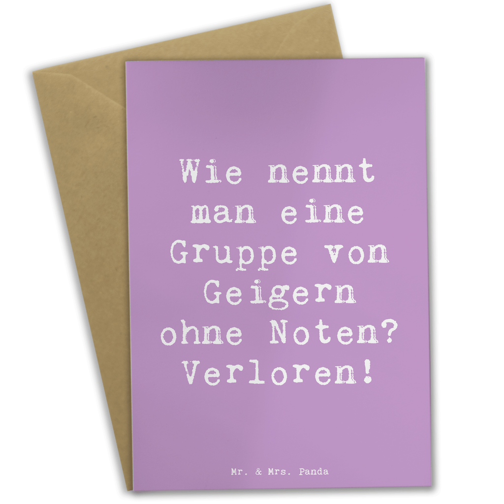 Grußkarte Spruch Verlorene Geiger Grußkarte, Klappkarte, Einladungskarte, Glückwunschkarte, Hochzeitskarte, Geburtstagskarte, Karte, Ansichtskarten, Instrumente, Geschenke Musiker, Musikliebhaber