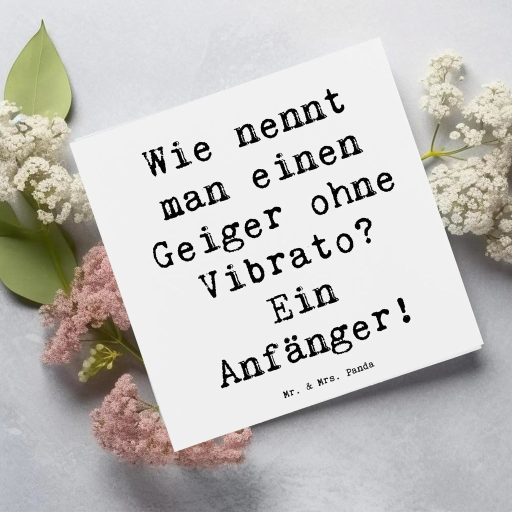 Deluxe Karte Spruch Violine Anfänger Karte, Grußkarte, Klappkarte, Einladungskarte, Glückwunschkarte, Hochzeitskarte, Geburtstagskarte, Hochwertige Grußkarte, Hochwertige Klappkarte, Instrumente, Geschenke Musiker, Musikliebhaber