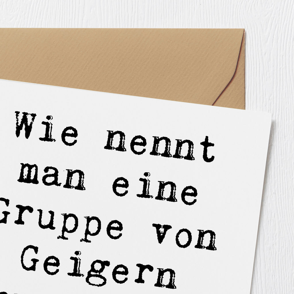 Deluxe Karte Spruch Verlorene Geiger Karte, Grußkarte, Klappkarte, Einladungskarte, Glückwunschkarte, Hochzeitskarte, Geburtstagskarte, Hochwertige Grußkarte, Hochwertige Klappkarte, Instrumente, Geschenke Musiker, Musikliebhaber