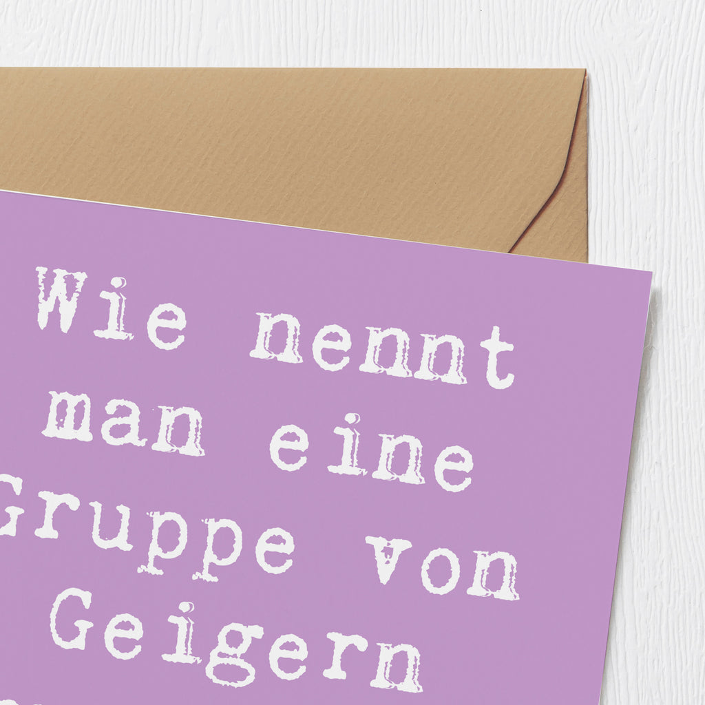 Deluxe Karte Spruch Verlorene Geiger Karte, Grußkarte, Klappkarte, Einladungskarte, Glückwunschkarte, Hochzeitskarte, Geburtstagskarte, Hochwertige Grußkarte, Hochwertige Klappkarte, Instrumente, Geschenke Musiker, Musikliebhaber