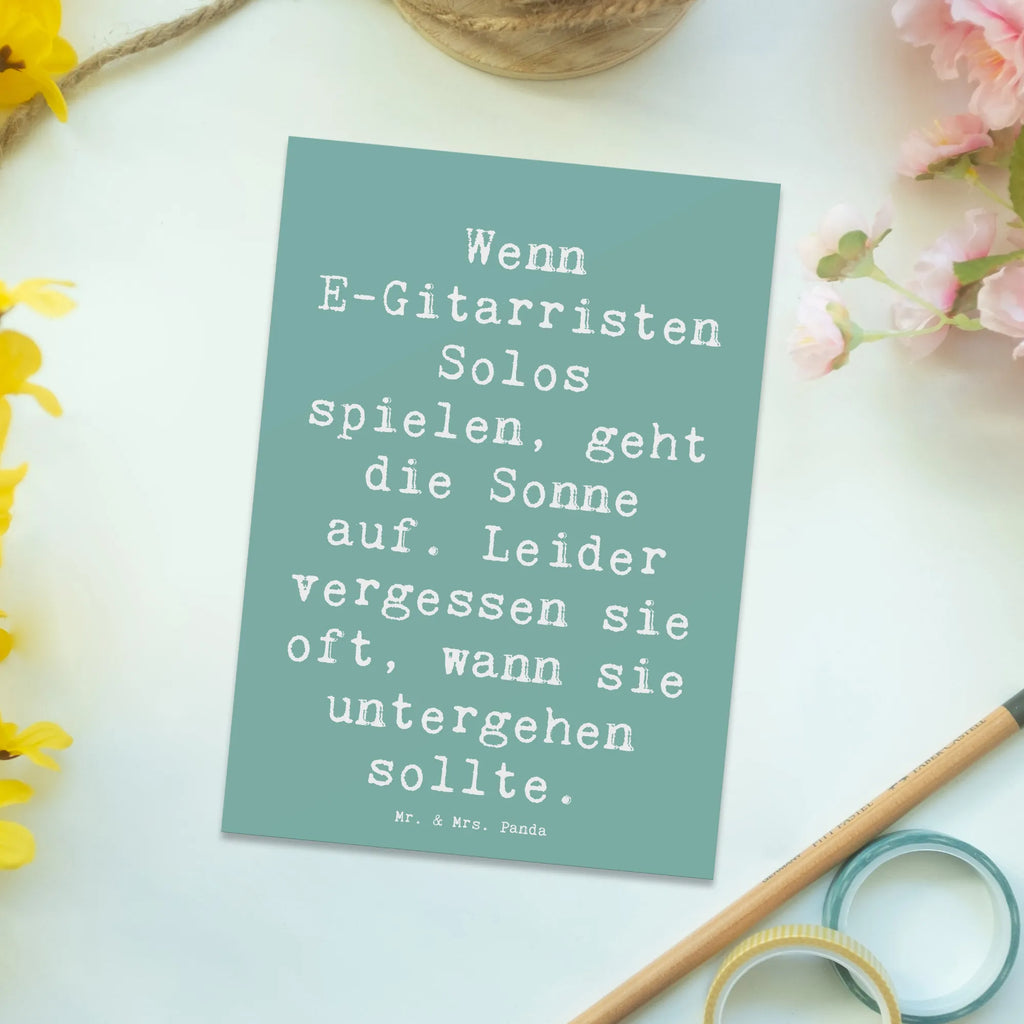 Postkarte Spruch E-Gitarre Solos Postkarte, Karte, Geschenkkarte, Grußkarte, Einladung, Ansichtskarte, Geburtstagskarte, Einladungskarte, Dankeskarte, Ansichtskarten, Einladung Geburtstag, Einladungskarten Geburtstag, Instrumente, Geschenke Musiker, Musikliebhaber