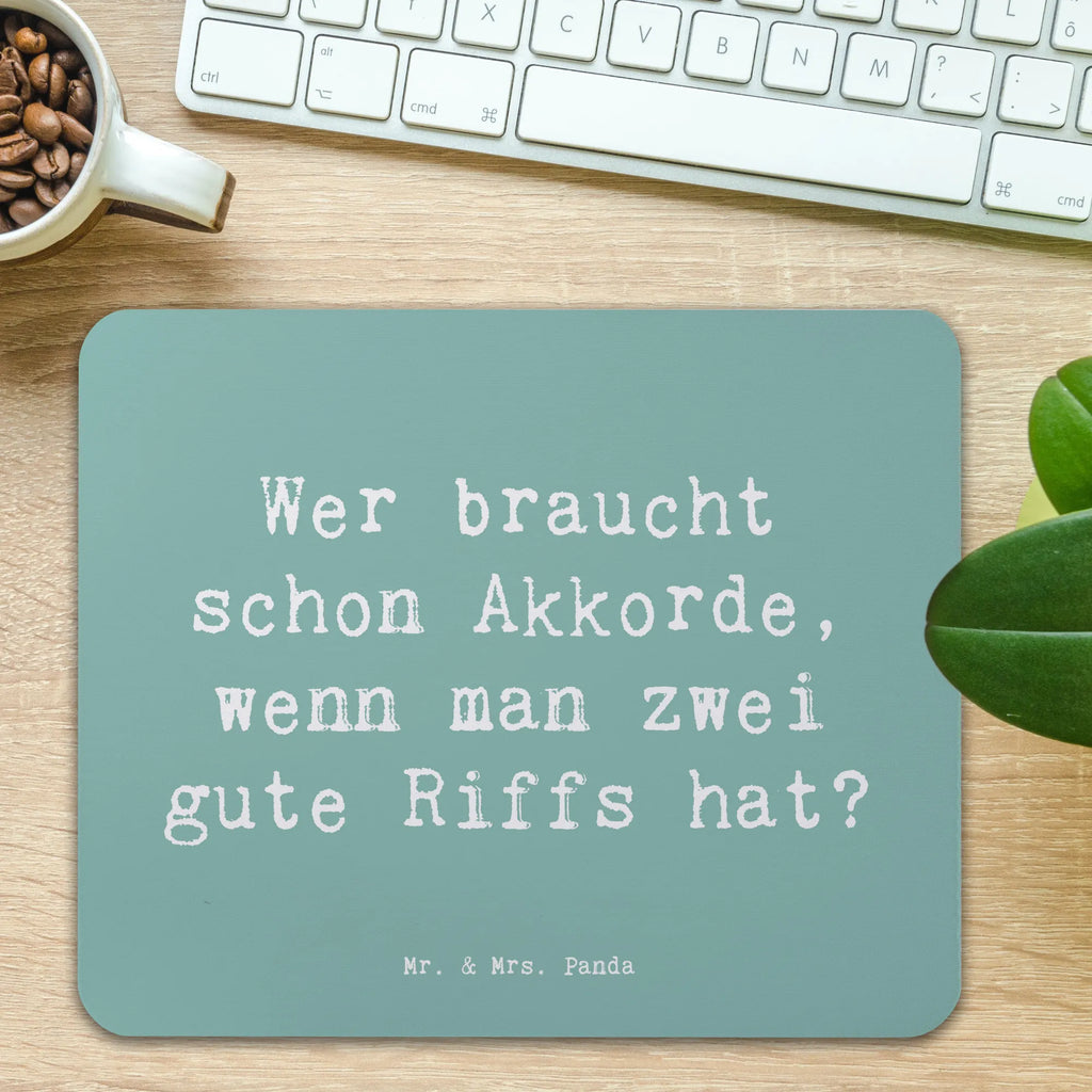 Mouse mat Saying Wer braucht schon Akkorde, wenn man zwei gute Riffs hat? Mousepad, Computer zubehör, Büroausstattung, PC Zubehör, Arbeitszimmer, Mauspad, Einzigartiges Mauspad, Designer Mauspad, Mausunterlage, Mauspad Büro, Instrumente, Geschenke Musiker, Musikliebhaber
