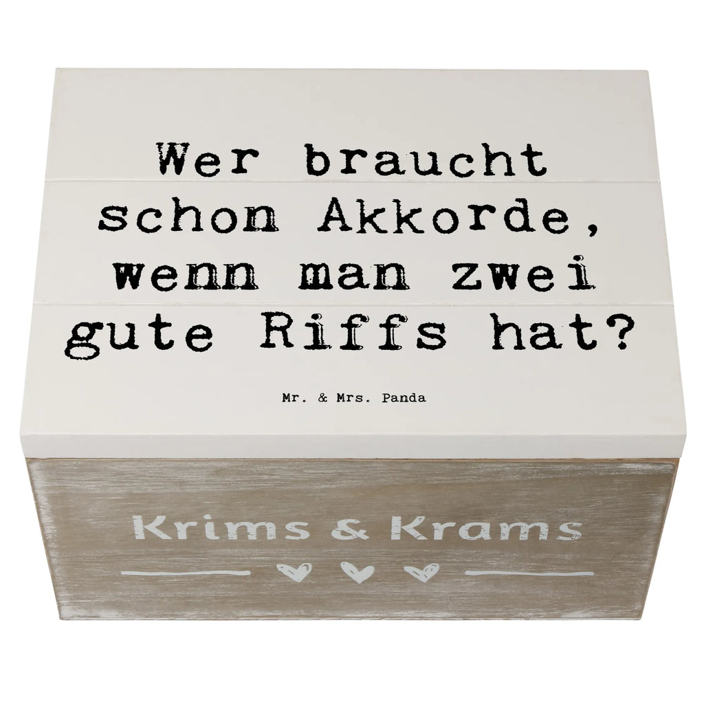 Holzkiste Spruch E-Gitarre Zwei Riffs Holzkiste, Kiste, Schatzkiste, Truhe, Schatulle, XXL, Erinnerungsbox, Erinnerungskiste, Dekokiste, Aufbewahrungsbox, Geschenkbox, Geschenkdose, Instrumente, Geschenke Musiker, Musikliebhaber