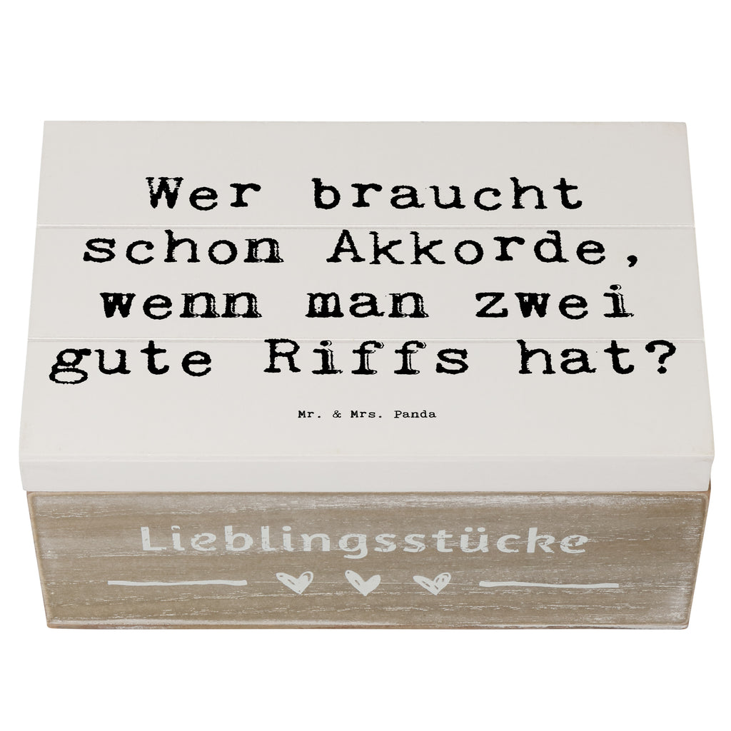 Holzkiste Spruch E-Gitarre Zwei Riffs Holzkiste, Kiste, Schatzkiste, Truhe, Schatulle, XXL, Erinnerungsbox, Erinnerungskiste, Dekokiste, Aufbewahrungsbox, Geschenkbox, Geschenkdose, Instrumente, Geschenke Musiker, Musikliebhaber