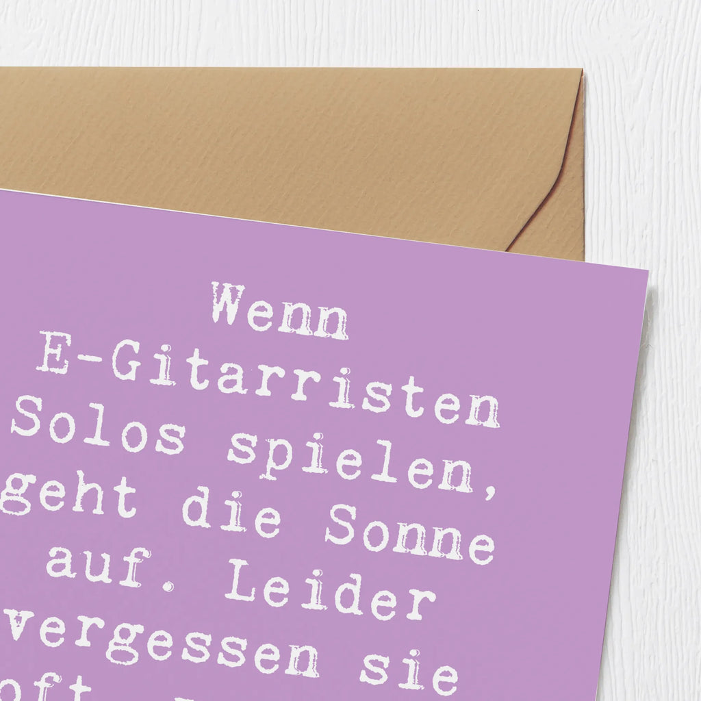 Deluxe Karte Spruch E-Gitarre Solos Karte, Grußkarte, Klappkarte, Einladungskarte, Glückwunschkarte, Hochzeitskarte, Geburtstagskarte, Hochwertige Grußkarte, Hochwertige Klappkarte, Instrumente, Geschenke Musiker, Musikliebhaber