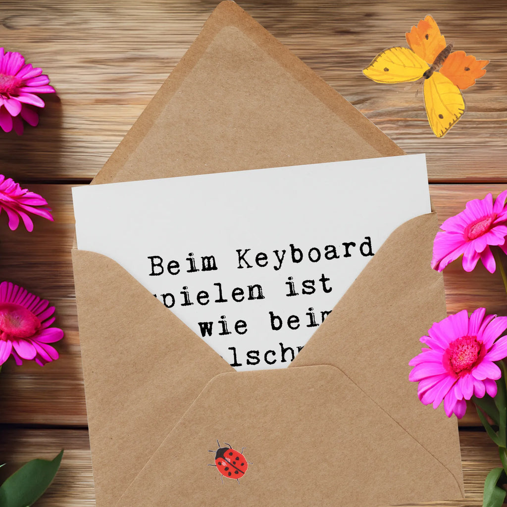 Deluxe Karte Spruch Keyboard Tränen Karte, Grußkarte, Klappkarte, Einladungskarte, Glückwunschkarte, Hochzeitskarte, Geburtstagskarte, Hochwertige Grußkarte, Hochwertige Klappkarte, Instrumente, Geschenke Musiker, Musikliebhaber