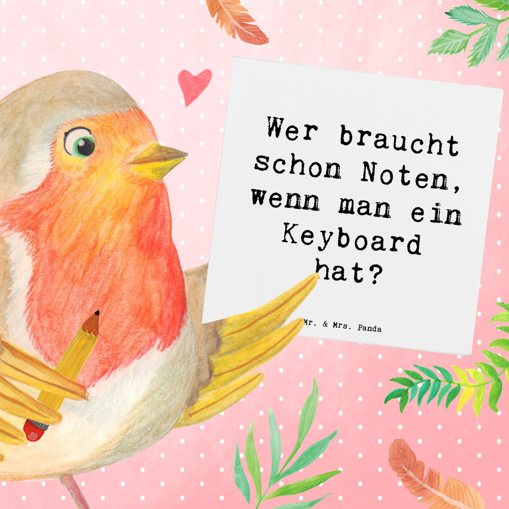 Deluxe Karte Spruch Keyboard Freude Karte, Grußkarte, Klappkarte, Einladungskarte, Glückwunschkarte, Hochzeitskarte, Geburtstagskarte, Hochwertige Grußkarte, Hochwertige Klappkarte, Instrumente, Geschenke Musiker, Musikliebhaber