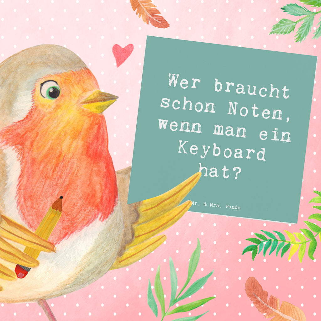 Deluxe Karte Spruch Keyboard Freude Karte, Grußkarte, Klappkarte, Einladungskarte, Glückwunschkarte, Hochzeitskarte, Geburtstagskarte, Hochwertige Grußkarte, Hochwertige Klappkarte, Instrumente, Geschenke Musiker, Musikliebhaber