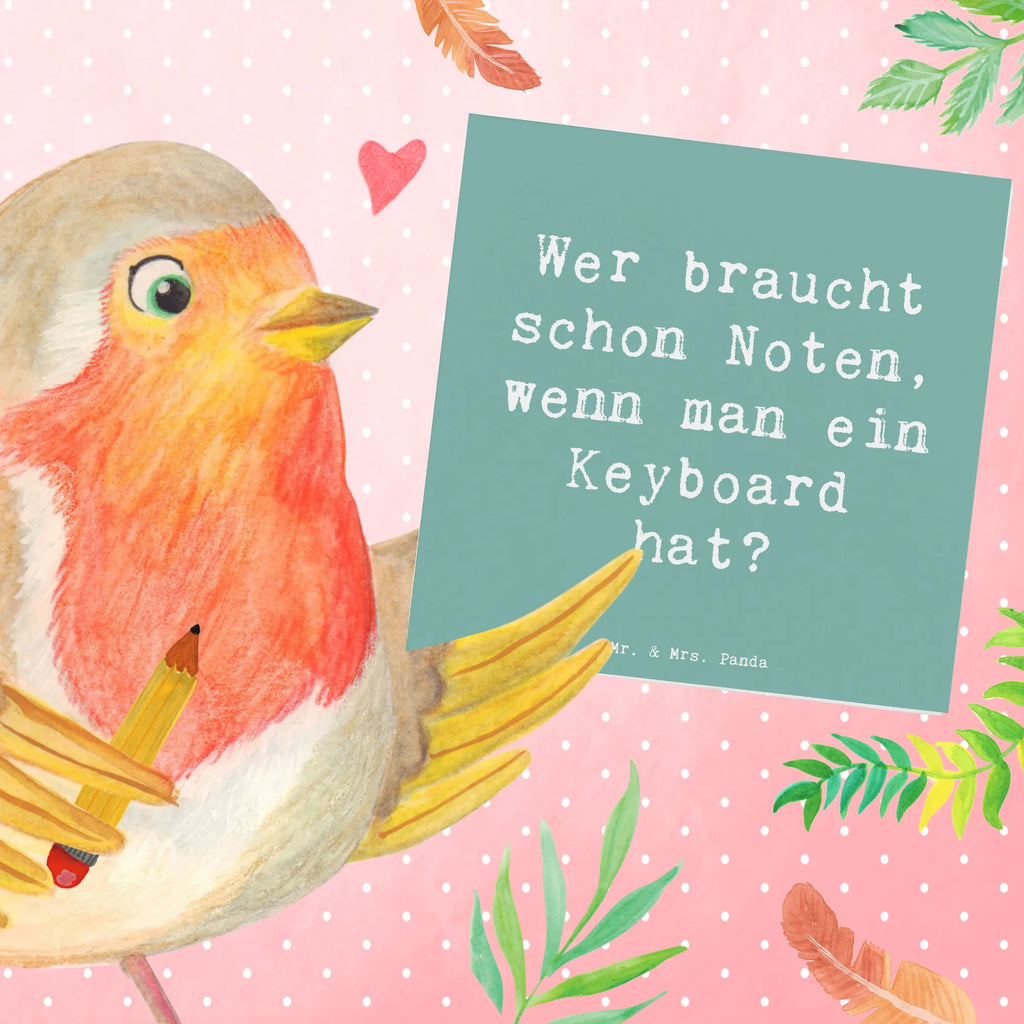 Deluxe Karte Spruch Keyboard Freude Karte, Grußkarte, Klappkarte, Einladungskarte, Glückwunschkarte, Hochzeitskarte, Geburtstagskarte, Hochwertige Grußkarte, Hochwertige Klappkarte, Instrumente, Geschenke Musiker, Musikliebhaber