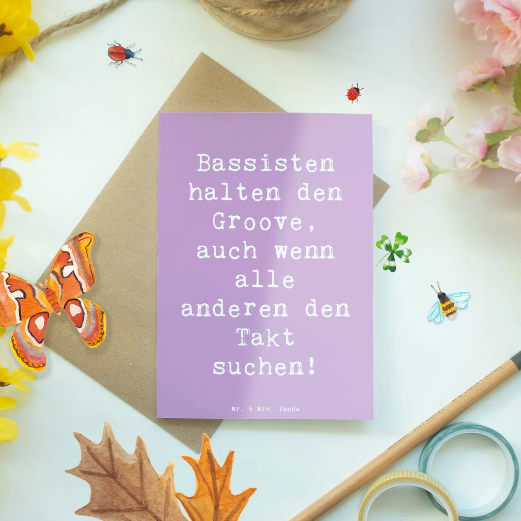 Grußkarte Spruch Bassgitarre Groove Grußkarte, Klappkarte, Einladungskarte, Glückwunschkarte, Hochzeitskarte, Geburtstagskarte, Karte, Ansichtskarten, Instrumente, Geschenke Musiker, Musikliebhaber