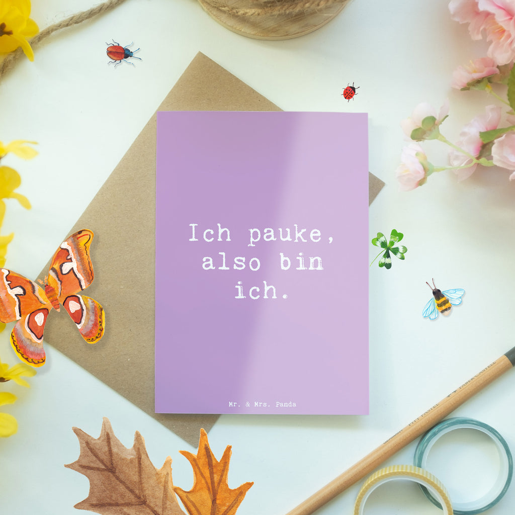 Grußkarte Spruch Pauken Motivation Grußkarte, Klappkarte, Einladungskarte, Glückwunschkarte, Hochzeitskarte, Geburtstagskarte, Karte, Ansichtskarten, Instrumente, Geschenke Musiker, Musikliebhaber