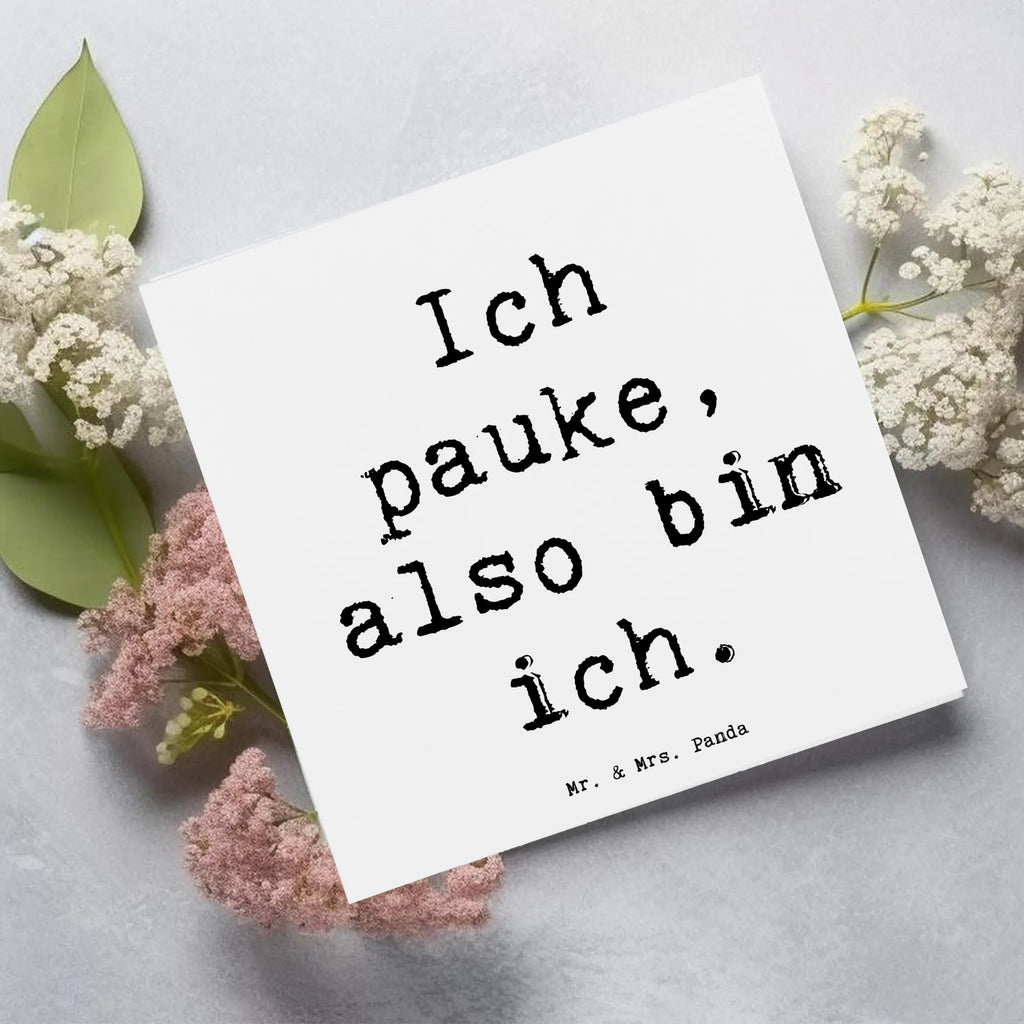 Deluxe Karte Spruch Pauken Motivation Karte, Grußkarte, Klappkarte, Einladungskarte, Glückwunschkarte, Hochzeitskarte, Geburtstagskarte, Hochwertige Grußkarte, Hochwertige Klappkarte, Instrumente, Geschenke Musiker, Musikliebhaber