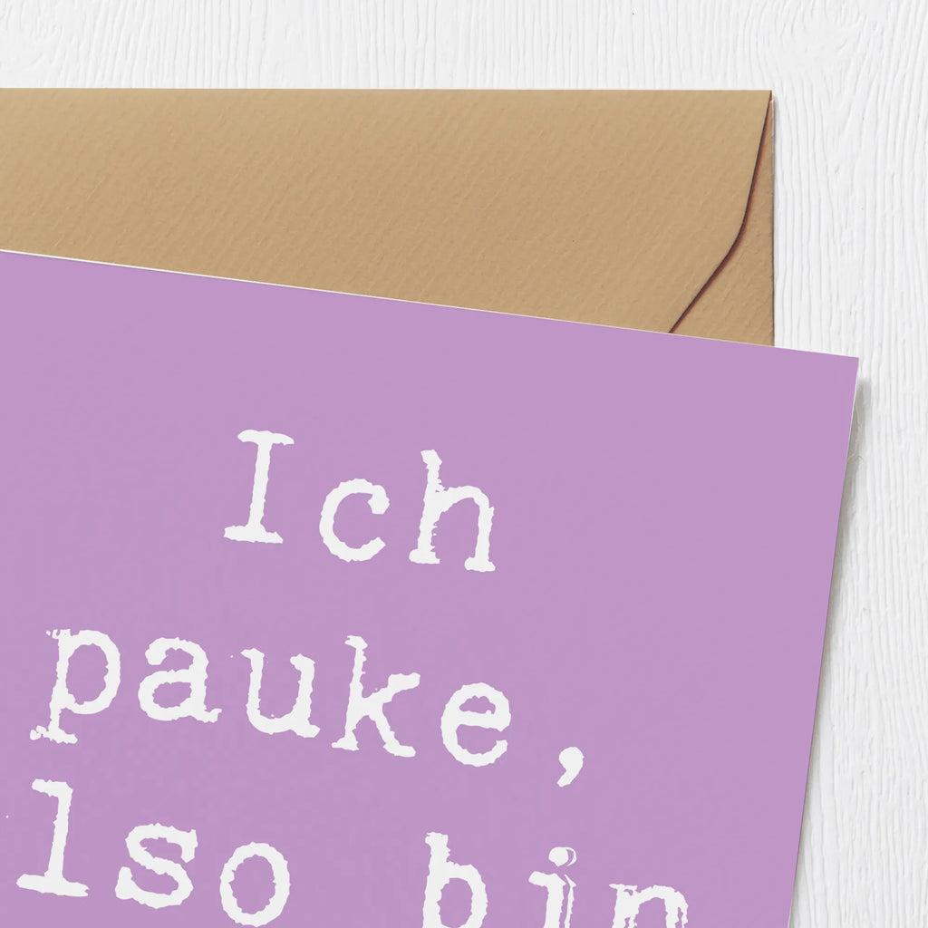 Deluxe Karte Spruch Pauken Motivation Karte, Grußkarte, Klappkarte, Einladungskarte, Glückwunschkarte, Hochzeitskarte, Geburtstagskarte, Hochwertige Grußkarte, Hochwertige Klappkarte, Instrumente, Geschenke Musiker, Musikliebhaber