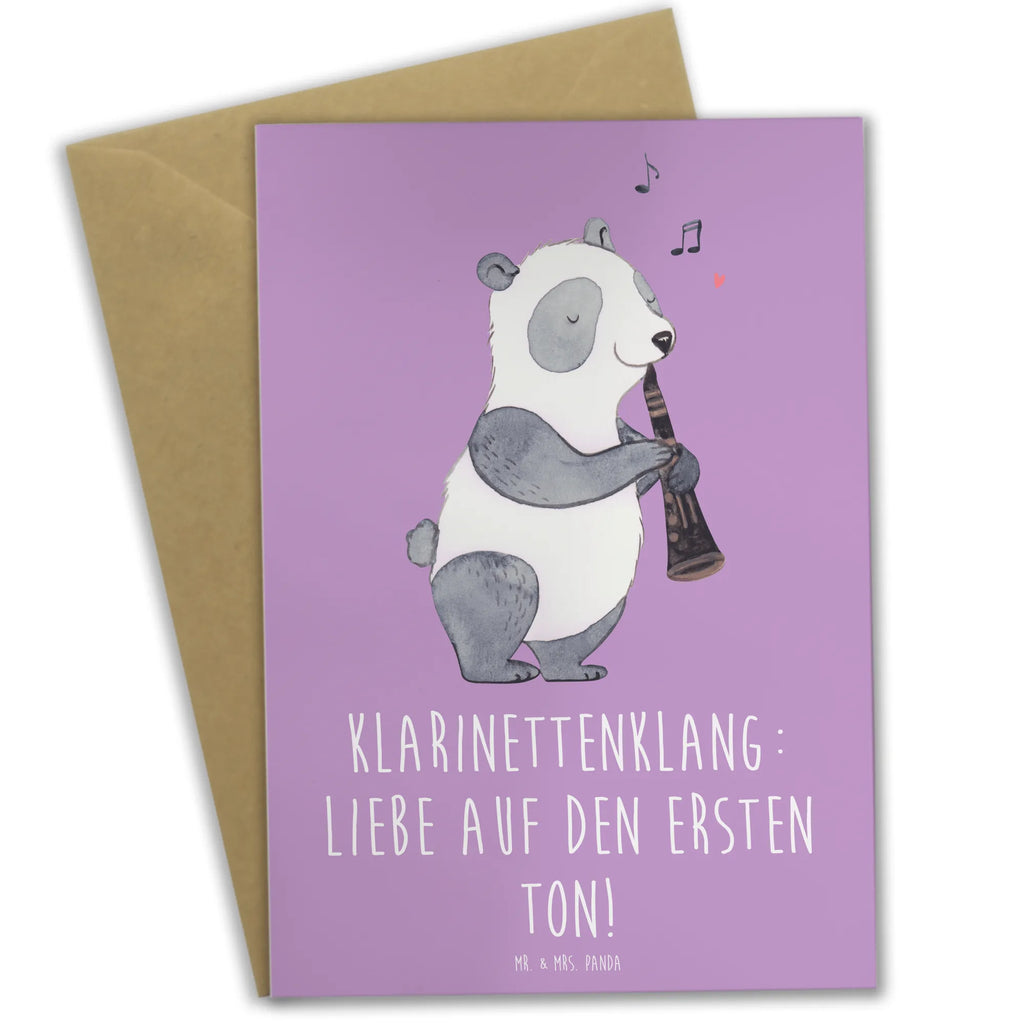 Grußkarte Klarinette Liebe Grußkarte, Klappkarte, Einladungskarte, Glückwunschkarte, Hochzeitskarte, Geburtstagskarte, Karte, Ansichtskarten, Instrumente, Geschenke Musiker, Musikliebhaber