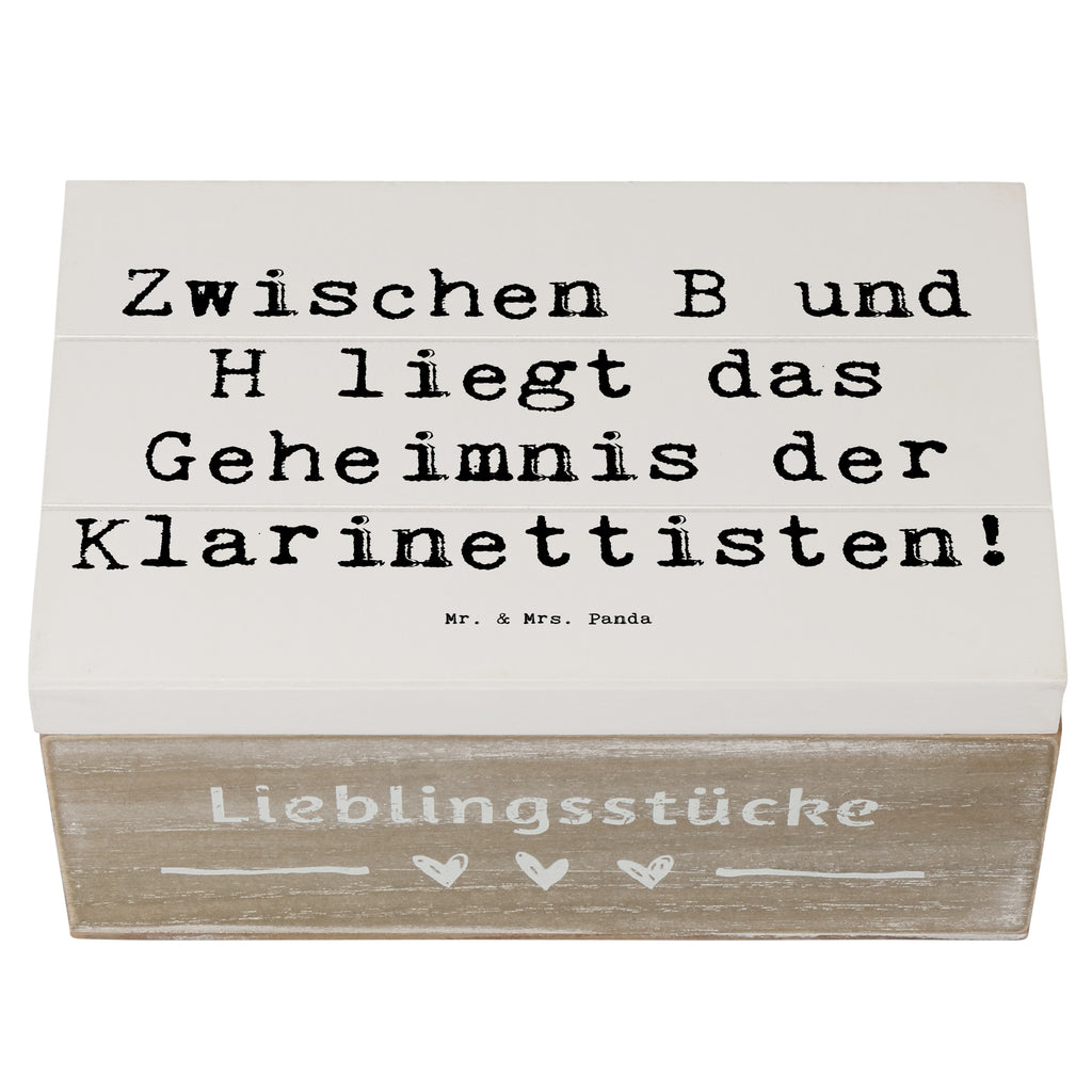 Holzkiste Spruch Klarinette Geheimnis Holzkiste, Kiste, Schatzkiste, Truhe, Schatulle, XXL, Erinnerungsbox, Erinnerungskiste, Dekokiste, Aufbewahrungsbox, Geschenkbox, Geschenkdose, Instrumente, Geschenke Musiker, Musikliebhaber