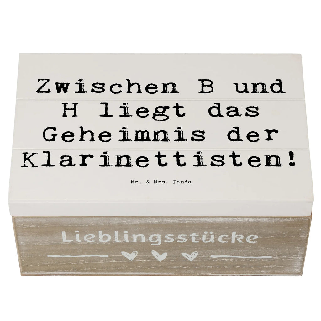 Holzkiste Spruch Klarinette Geheimnis Holzkiste, Kiste, Schatzkiste, Truhe, Schatulle, XXL, Erinnerungsbox, Erinnerungskiste, Dekokiste, Aufbewahrungsbox, Geschenkbox, Geschenkdose, Instrumente, Geschenke Musiker, Musikliebhaber