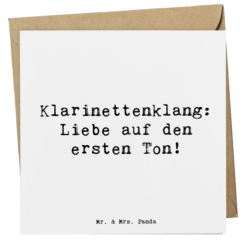 Deluxe Karte Spruch Klarinette Liebe Karte, Grußkarte, Klappkarte, Einladungskarte, Glückwunschkarte, Hochzeitskarte, Geburtstagskarte, Hochwertige Grußkarte, Hochwertige Klappkarte, Instrumente, Geschenke Musiker, Musikliebhaber