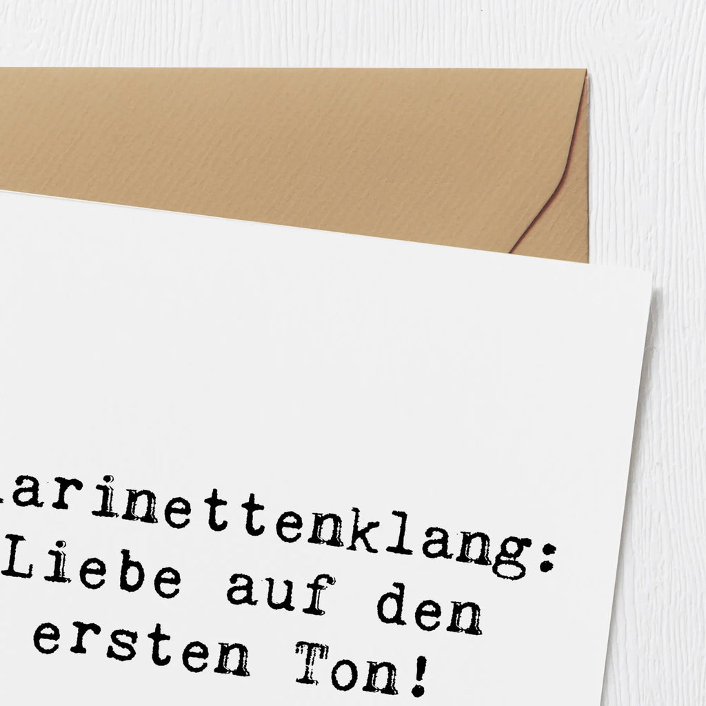 Deluxe Karte Spruch Klarinette Liebe Karte, Grußkarte, Klappkarte, Einladungskarte, Glückwunschkarte, Hochzeitskarte, Geburtstagskarte, Hochwertige Grußkarte, Hochwertige Klappkarte, Instrumente, Geschenke Musiker, Musikliebhaber