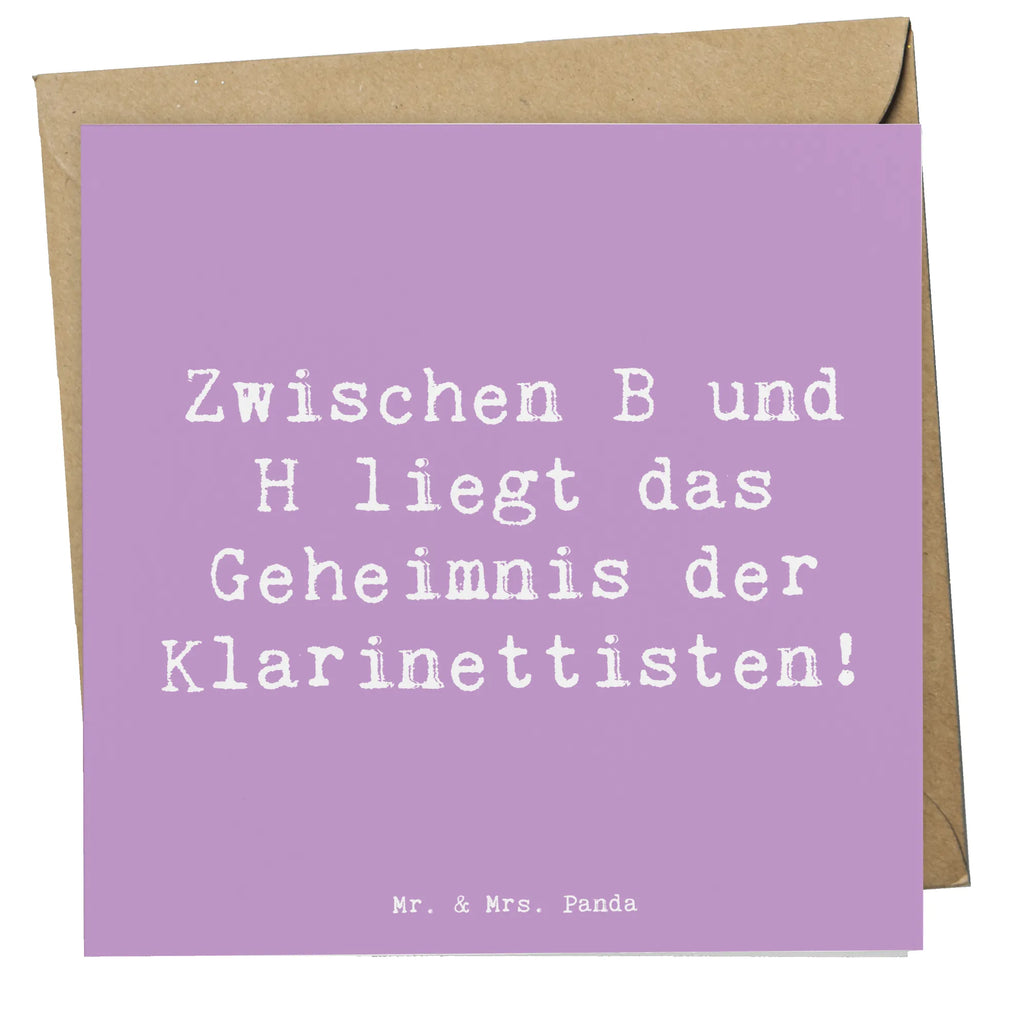 Deluxe Karte Spruch Klarinette Geheimnis Karte, Grußkarte, Klappkarte, Einladungskarte, Glückwunschkarte, Hochzeitskarte, Geburtstagskarte, Hochwertige Grußkarte, Hochwertige Klappkarte, Instrumente, Geschenke Musiker, Musikliebhaber