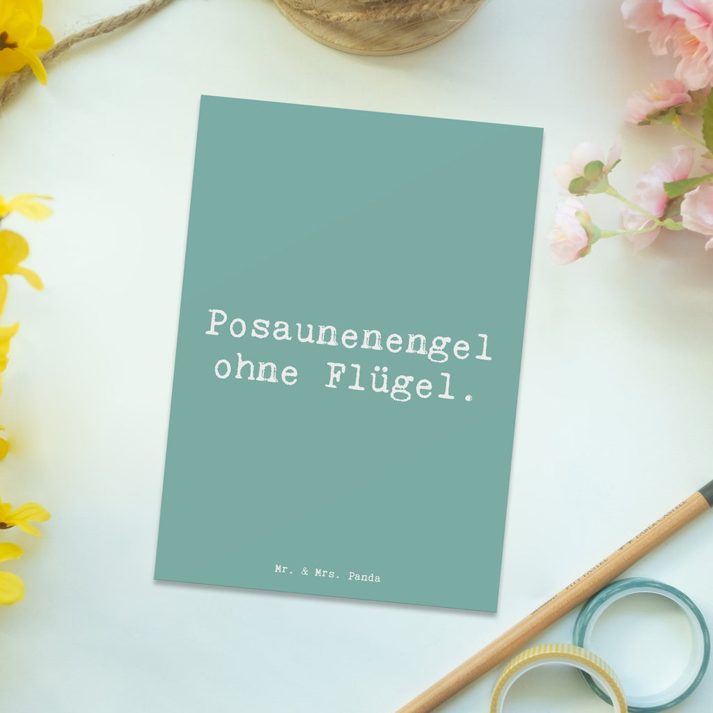 Postkarte Spruch Engel Posaune Postkarte, Karte, Geschenkkarte, Grußkarte, Einladung, Ansichtskarte, Geburtstagskarte, Einladungskarte, Dankeskarte, Ansichtskarten, Einladung Geburtstag, Einladungskarten Geburtstag, Instrumente, Geschenke Musiker, Musikliebhaber