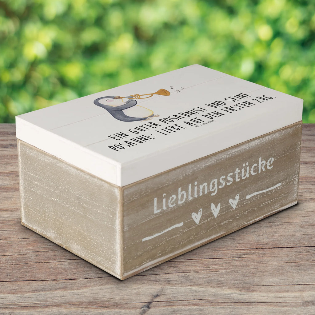 Holzkiste Posaune Liebe Holzkiste, Kiste, Schatzkiste, Truhe, Schatulle, XXL, Erinnerungsbox, Erinnerungskiste, Dekokiste, Aufbewahrungsbox, Geschenkbox, Geschenkdose, Instrumente, Geschenke Musiker, Musikliebhaber