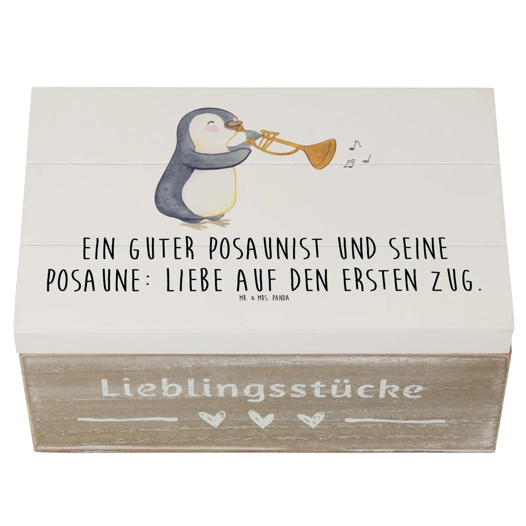 Holzkiste Posaune Liebe Holzkiste, Kiste, Schatzkiste, Truhe, Schatulle, XXL, Erinnerungsbox, Erinnerungskiste, Dekokiste, Aufbewahrungsbox, Geschenkbox, Geschenkdose, Instrumente, Geschenke Musiker, Musikliebhaber