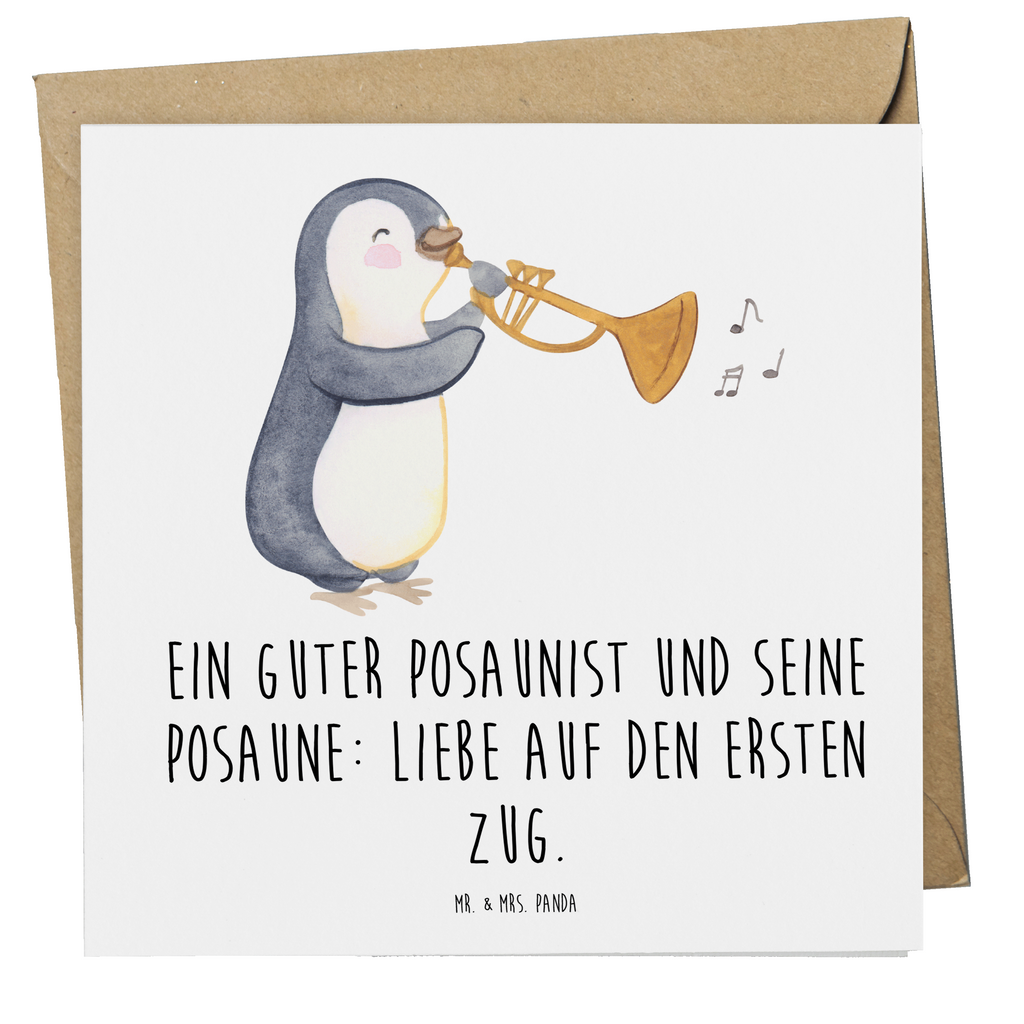 Deluxe Karte Posaune Liebe Karte, Grußkarte, Klappkarte, Einladungskarte, Glückwunschkarte, Hochzeitskarte, Geburtstagskarte, Hochwertige Grußkarte, Hochwertige Klappkarte, Instrumente, Geschenke Musiker, Musikliebhaber