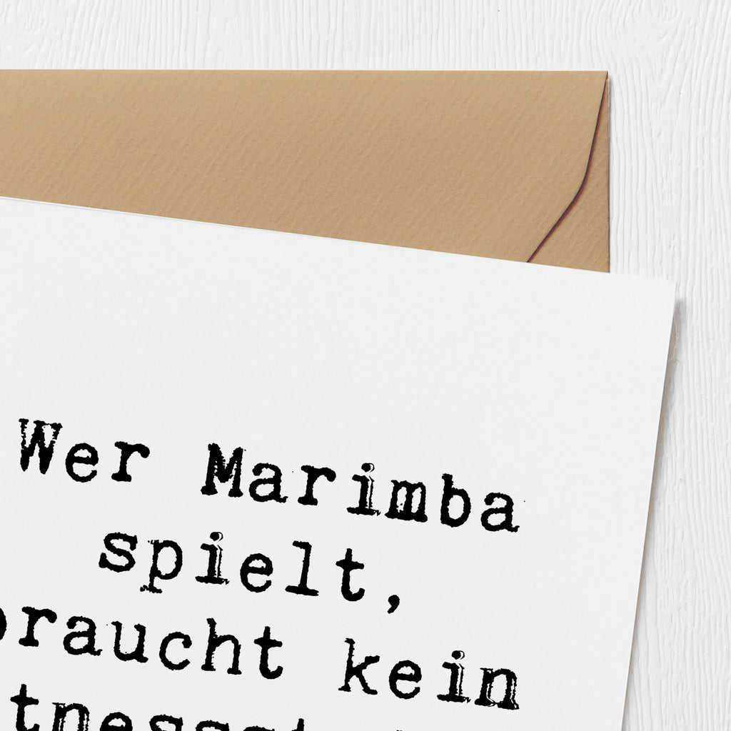 Deluxe Karte Spruch Marimba Fitness Karte, Grußkarte, Klappkarte, Einladungskarte, Glückwunschkarte, Hochzeitskarte, Geburtstagskarte, Hochwertige Grußkarte, Hochwertige Klappkarte, Instrumente, Geschenke Musiker, Musikliebhaber