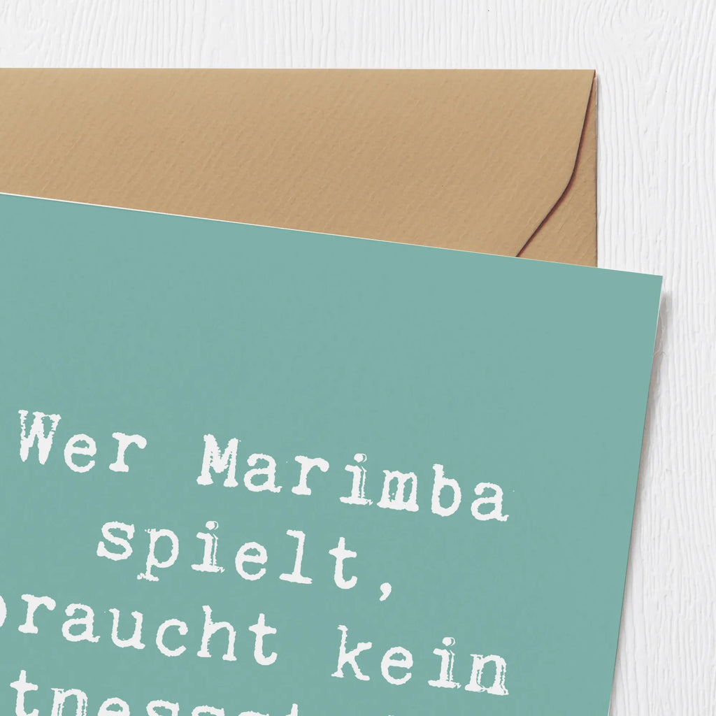 Deluxe Karte Spruch Marimba Fitness Karte, Grußkarte, Klappkarte, Einladungskarte, Glückwunschkarte, Hochzeitskarte, Geburtstagskarte, Hochwertige Grußkarte, Hochwertige Klappkarte, Instrumente, Geschenke Musiker, Musikliebhaber