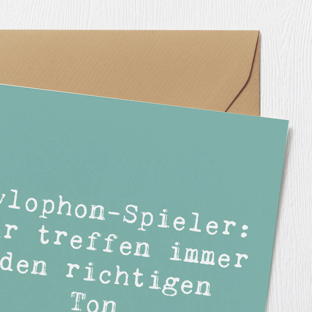 Deluxe Karte Spruch Xylophon Melodie Karte, Grußkarte, Klappkarte, Einladungskarte, Glückwunschkarte, Hochzeitskarte, Geburtstagskarte, Hochwertige Grußkarte, Hochwertige Klappkarte, Instrumente, Geschenke Musiker, Musikliebhaber