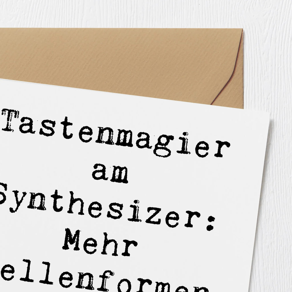 Deluxe Karte Spruch Synthesizer Magie Karte, Grußkarte, Klappkarte, Einladungskarte, Glückwunschkarte, Hochzeitskarte, Geburtstagskarte, Hochwertige Grußkarte, Hochwertige Klappkarte, Instrumente, Geschenke Musiker, Musikliebhaber