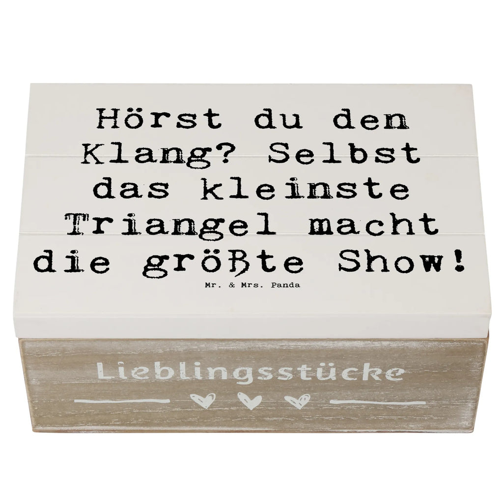 Holzkiste Spruch Triangel Klang Holzkiste, Kiste, Schatzkiste, Truhe, Schatulle, XXL, Erinnerungsbox, Erinnerungskiste, Dekokiste, Aufbewahrungsbox, Geschenkbox, Geschenkdose, Instrumente, Geschenke Musiker, Musikliebhaber