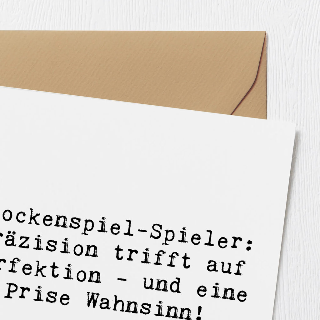 Deluxe Karte Spruch Glockenspiel Kultur Karte, Grußkarte, Klappkarte, Einladungskarte, Glückwunschkarte, Hochzeitskarte, Geburtstagskarte, Hochwertige Grußkarte, Hochwertige Klappkarte, Instrumente, Geschenke Musiker, Musikliebhaber