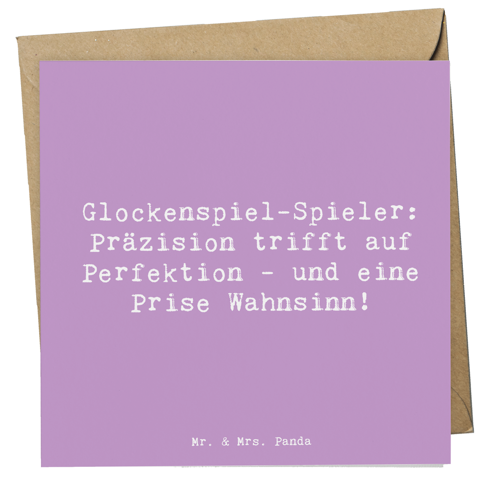 Deluxe Karte Spruch Glockenspiel Kultur Karte, Grußkarte, Klappkarte, Einladungskarte, Glückwunschkarte, Hochzeitskarte, Geburtstagskarte, Hochwertige Grußkarte, Hochwertige Klappkarte, Instrumente, Geschenke Musiker, Musikliebhaber