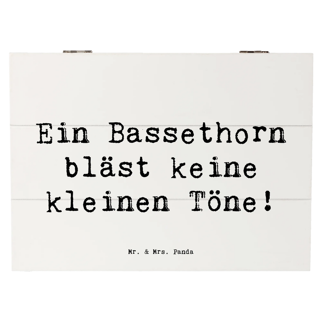 Holzkiste Spruch Ein Bassethorn bläst keine kleinen Töne! Holzkiste, Kiste, Schatzkiste, Truhe, Schatulle, XXL, Erinnerungsbox, Erinnerungskiste, Dekokiste, Aufbewahrungsbox, Geschenkbox, Geschenkdose, Instrumente, Geschenke Musiker, Musikliebhaber