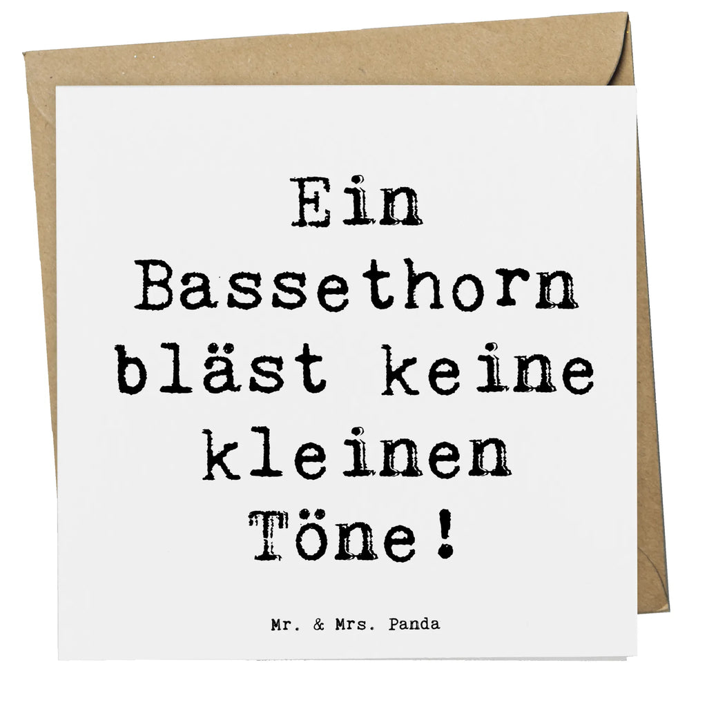 Deluxe Karte Spruch Ein Bassethorn bläst keine kleinen Töne! Karte, Grußkarte, Klappkarte, Einladungskarte, Glückwunschkarte, Hochzeitskarte, Geburtstagskarte, Hochwertige Grußkarte, Hochwertige Klappkarte, Instrumente, Geschenke Musiker, Musikliebhaber