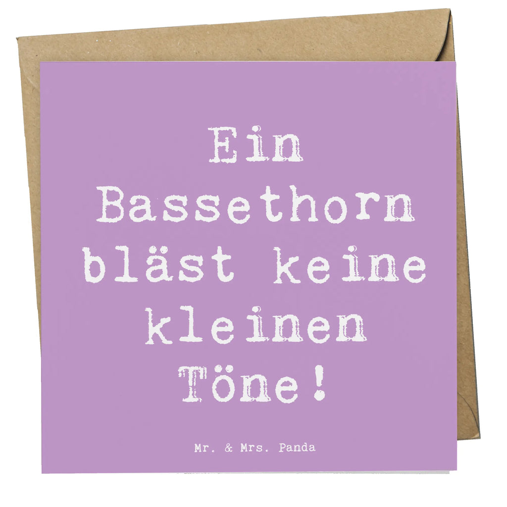 Deluxe Karte Spruch Ein Bassethorn bläst keine kleinen Töne! Karte, Grußkarte, Klappkarte, Einladungskarte, Glückwunschkarte, Hochzeitskarte, Geburtstagskarte, Hochwertige Grußkarte, Hochwertige Klappkarte, Instrumente, Geschenke Musiker, Musikliebhaber