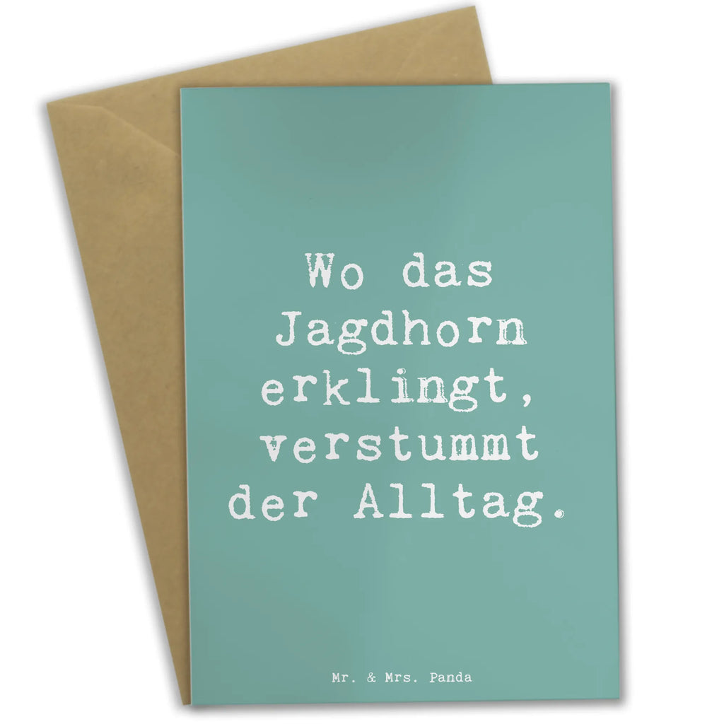 Grußkarte Spruch Jagdhorn Melodie Grußkarte, Klappkarte, Einladungskarte, Glückwunschkarte, Hochzeitskarte, Geburtstagskarte, Karte, Ansichtskarten, Instrumente, Geschenke Musiker, Musikliebhaber