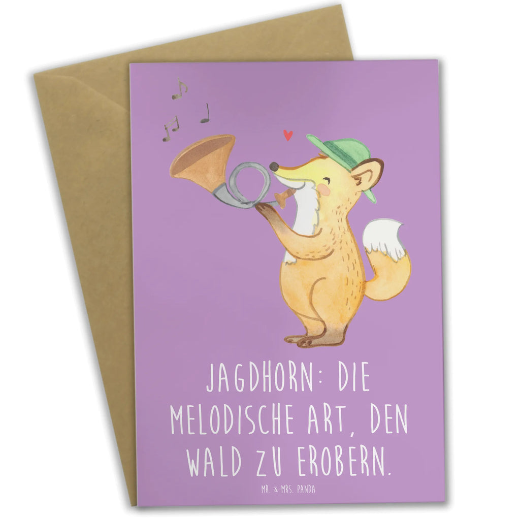 Grußkarte Jagdhorn Magie Grußkarte, Klappkarte, Einladungskarte, Glückwunschkarte, Hochzeitskarte, Geburtstagskarte, Karte, Ansichtskarten, Instrumente, Geschenke Musiker, Musikliebhaber