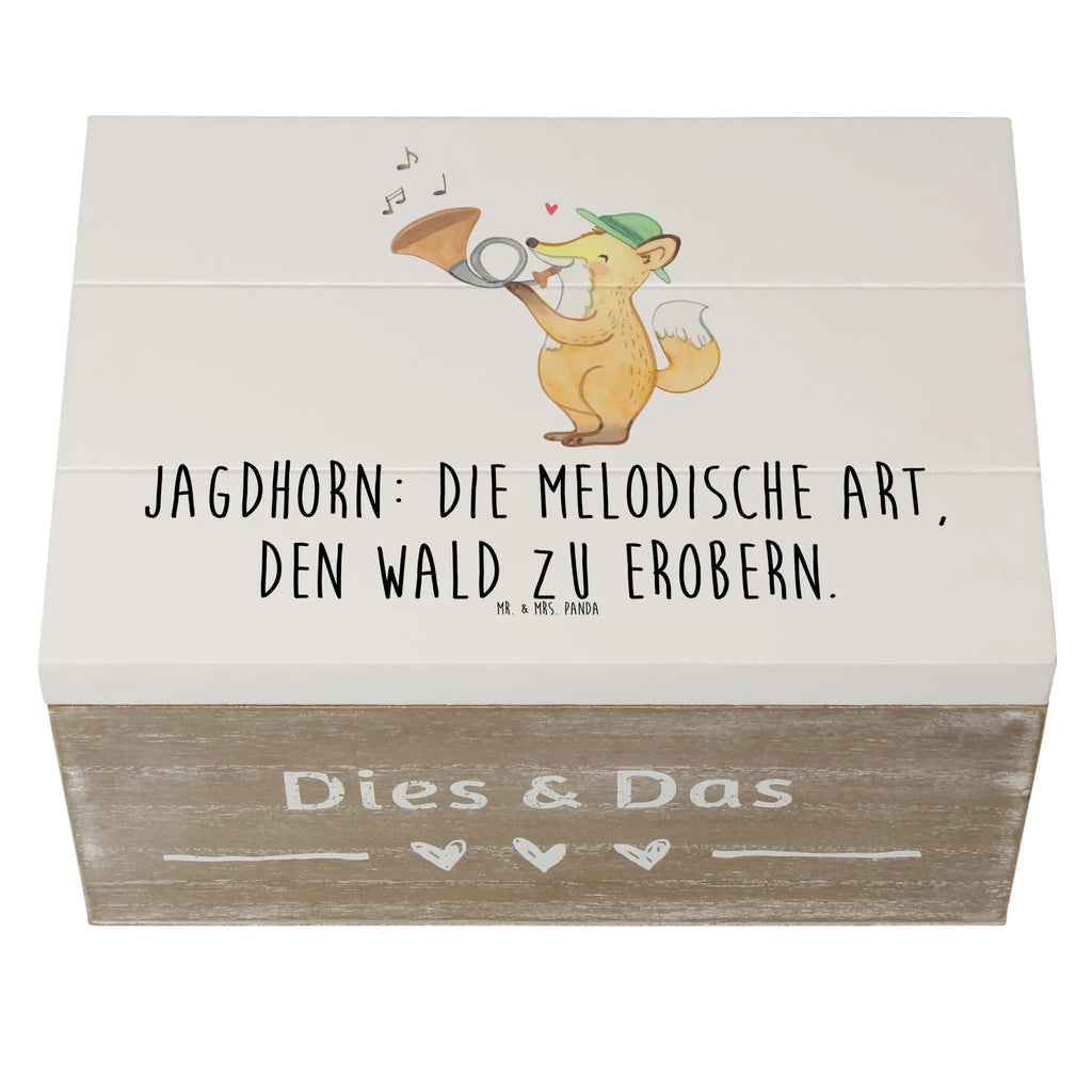 Holzkiste Jagdhorn Magie Holzkiste, Kiste, Schatzkiste, Truhe, Schatulle, XXL, Erinnerungsbox, Erinnerungskiste, Dekokiste, Aufbewahrungsbox, Geschenkbox, Geschenkdose, Instrumente, Geschenke Musiker, Musikliebhaber