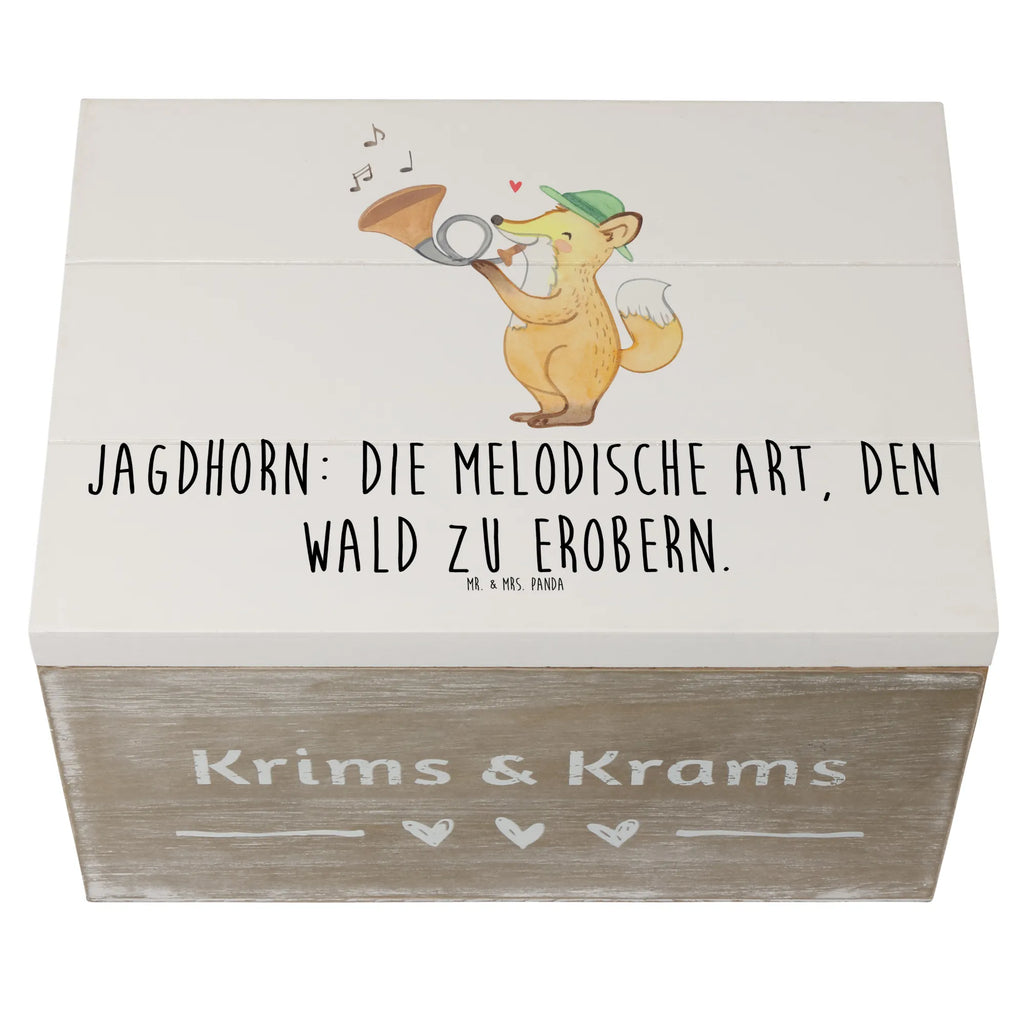 Holzkiste Jagdhorn Magie Holzkiste, Kiste, Schatzkiste, Truhe, Schatulle, XXL, Erinnerungsbox, Erinnerungskiste, Dekokiste, Aufbewahrungsbox, Geschenkbox, Geschenkdose, Instrumente, Geschenke Musiker, Musikliebhaber