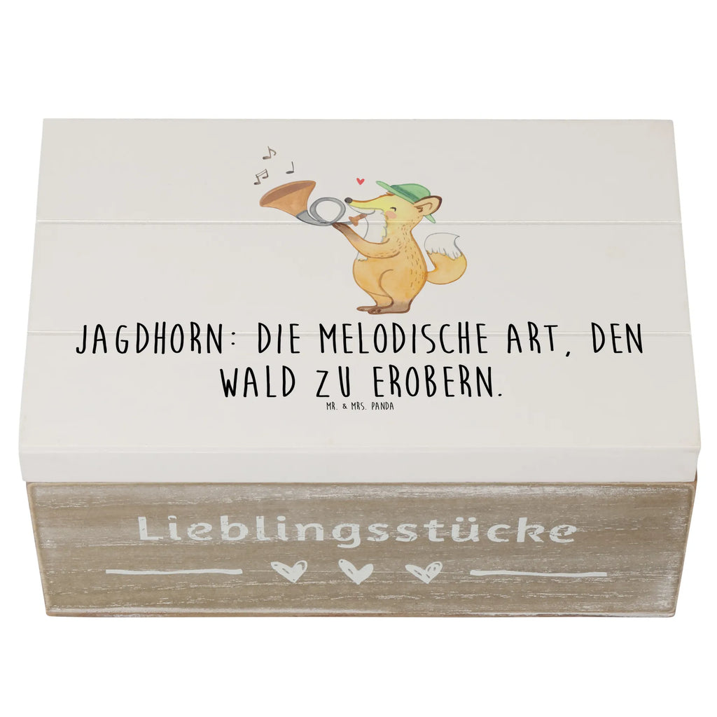 Holzkiste Jagdhorn Magie Holzkiste, Kiste, Schatzkiste, Truhe, Schatulle, XXL, Erinnerungsbox, Erinnerungskiste, Dekokiste, Aufbewahrungsbox, Geschenkbox, Geschenkdose, Instrumente, Geschenke Musiker, Musikliebhaber