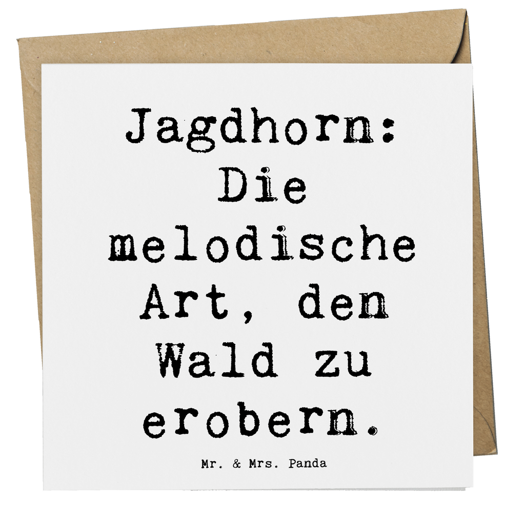 Deluxe Karte Spruch Jagdhorn Magie Karte, Grußkarte, Klappkarte, Einladungskarte, Glückwunschkarte, Hochzeitskarte, Geburtstagskarte, Hochwertige Grußkarte, Hochwertige Klappkarte, Instrumente, Geschenke Musiker, Musikliebhaber