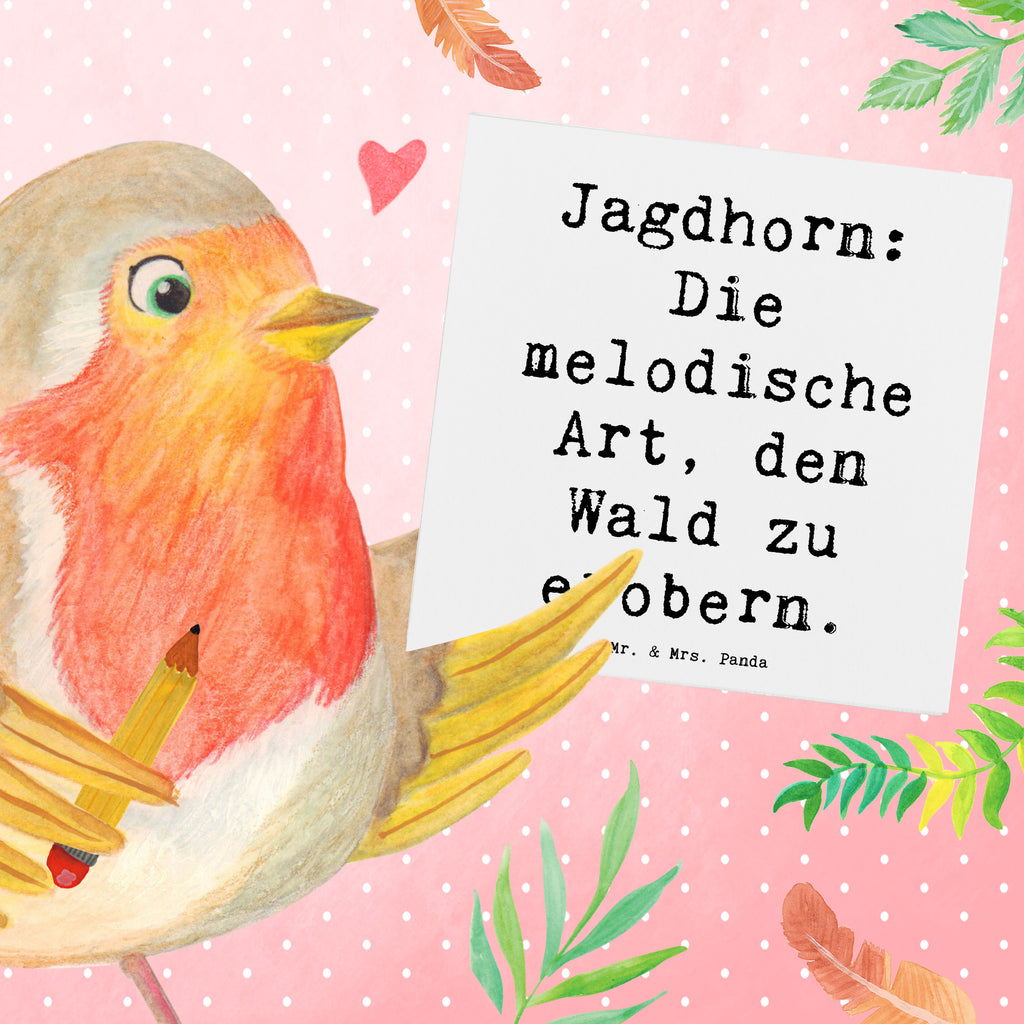 Deluxe Karte Spruch Jagdhorn Magie Karte, Grußkarte, Klappkarte, Einladungskarte, Glückwunschkarte, Hochzeitskarte, Geburtstagskarte, Hochwertige Grußkarte, Hochwertige Klappkarte, Instrumente, Geschenke Musiker, Musikliebhaber