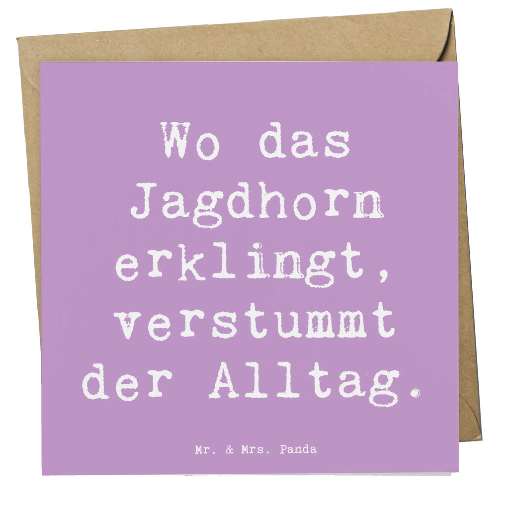 Deluxe Karte Spruch Jagdhorn Melodie Karte, Grußkarte, Klappkarte, Einladungskarte, Glückwunschkarte, Hochzeitskarte, Geburtstagskarte, Hochwertige Grußkarte, Hochwertige Klappkarte, Instrumente, Geschenke Musiker, Musikliebhaber