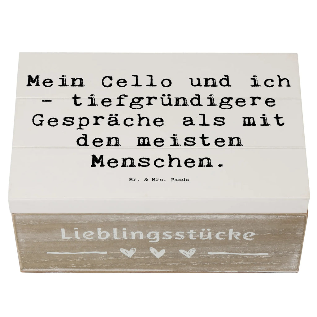 Holzkiste Spruch Violoncello Gespräche Holzkiste, Kiste, Schatzkiste, Truhe, Schatulle, XXL, Erinnerungsbox, Erinnerungskiste, Dekokiste, Aufbewahrungsbox, Geschenkbox, Geschenkdose, Instrumente, Geschenke Musiker, Musikliebhaber